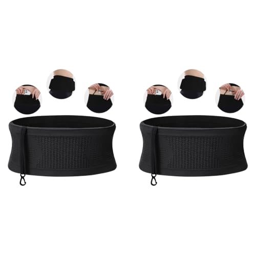 PALAY® Slim Running Belt Bag with Hook Elastic Open Waist for Phone Keys Earbuds Large Capacity Pack Workouts Exercise Cycling Travel 2PCS PALAY® Slim Running Belt Bag with Hook Elastic Open Waist for Phone Keys Earbuds Large Capacity Pack Workouts Exercise Cycling Travel 2PCS